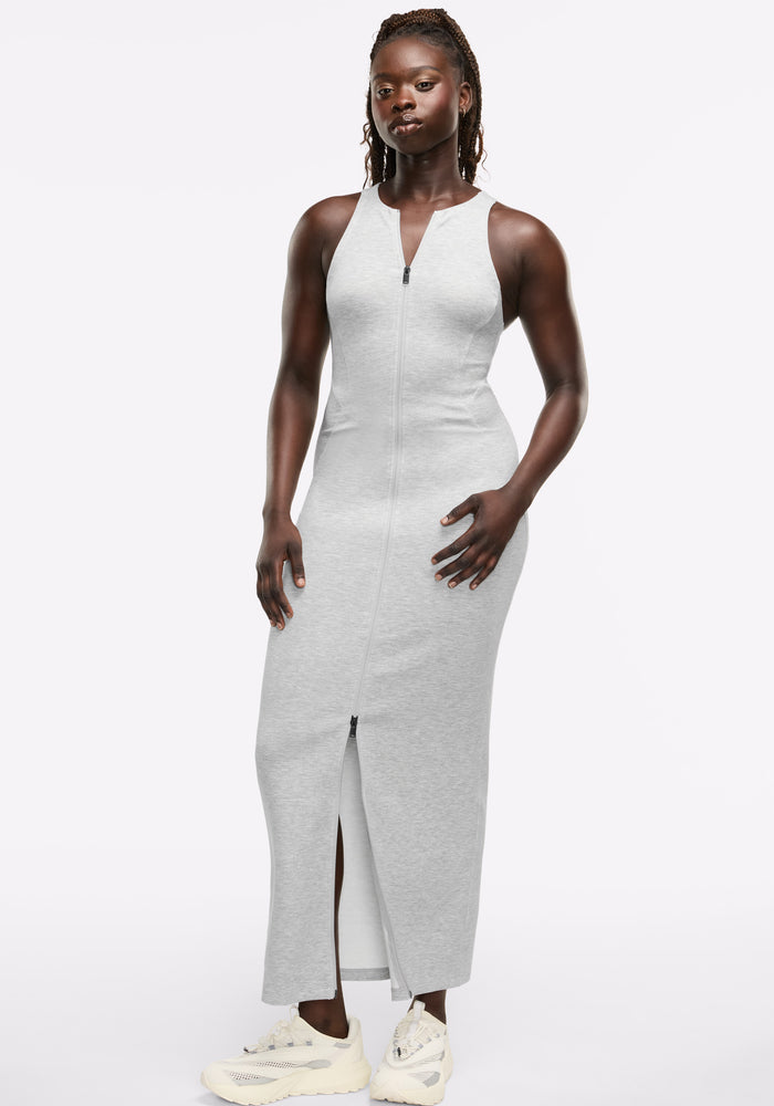 Racerback Maxi Zip Dress