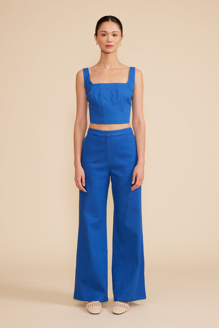 LUCY PARIS RENNA CROP TOP – MODERN & VERSATILE DENIM ON DENIM