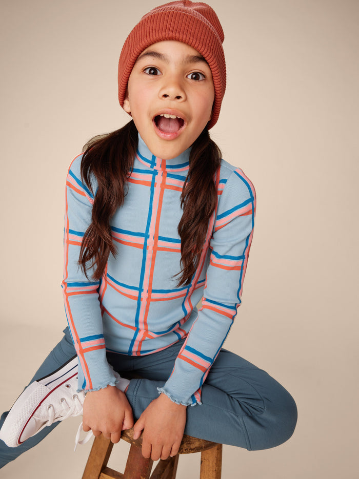 Ribbed Long Sleeve Mockneck