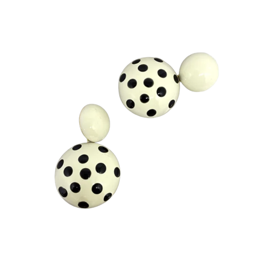 Round Enamel Earrings