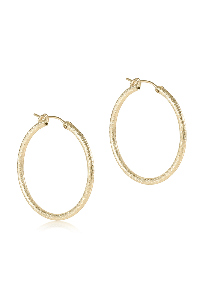 Round Gold 1.25" Hoop - Textured