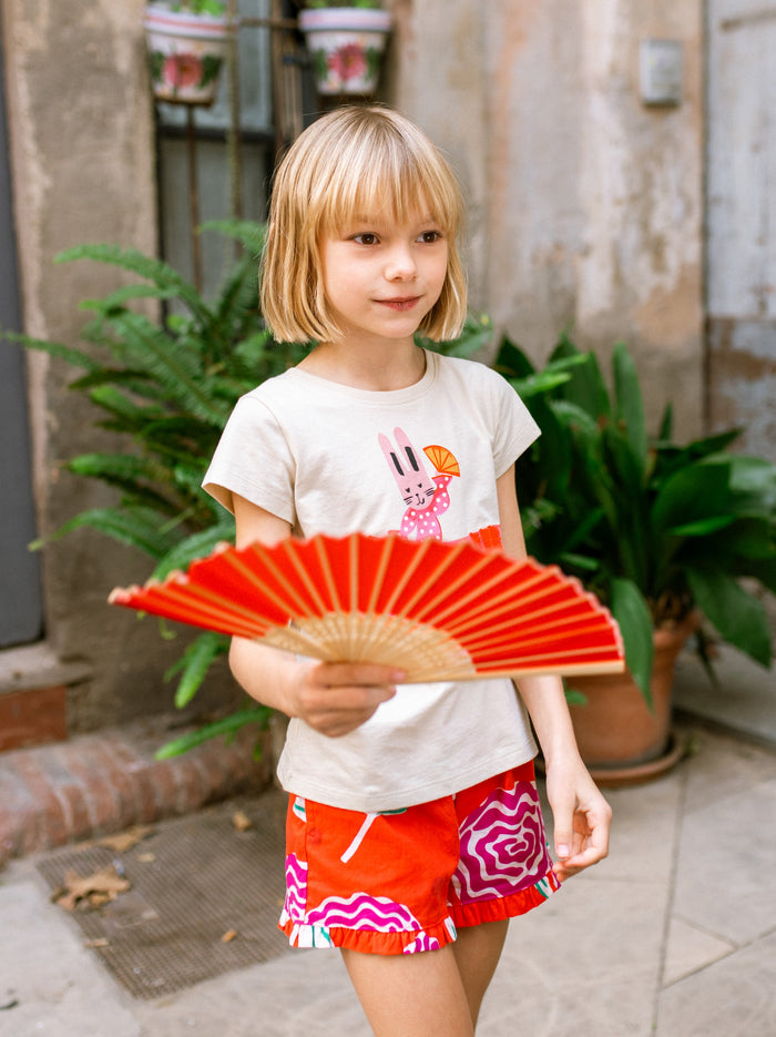 Ruffle Hem Woven Short