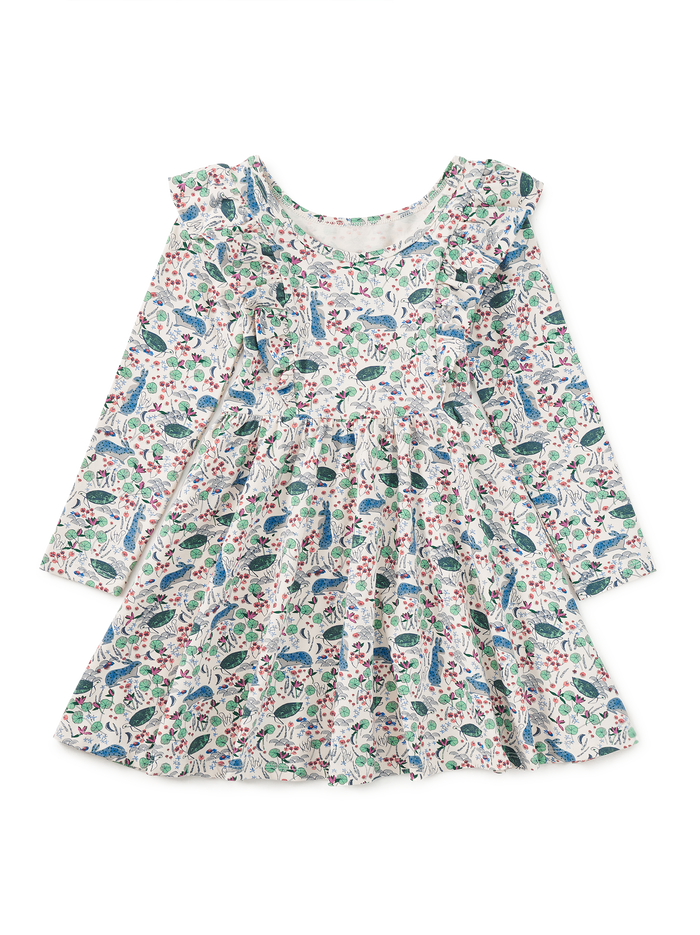 Ruffle Shoulder Ballet Dress