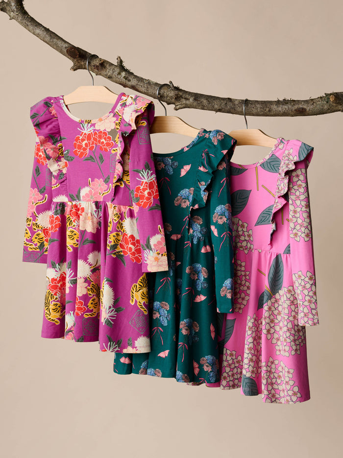 Ruffle Shoulder Ballet Dress