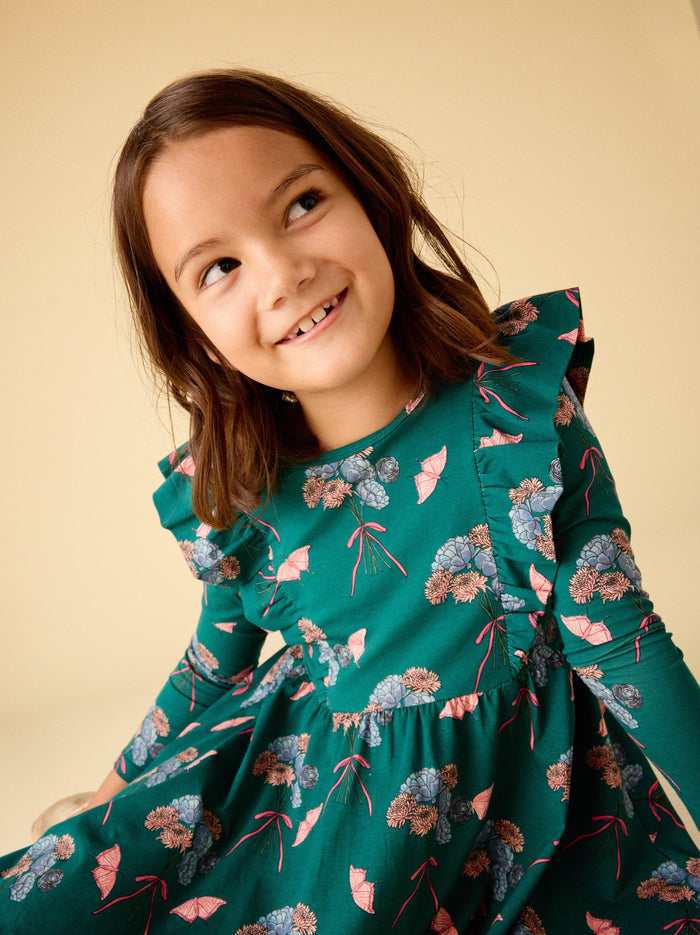 Ruffle Shoulder Ballet Dress