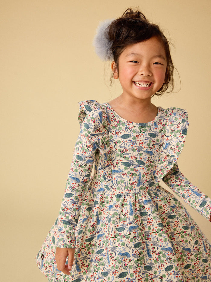 Ruffle Shoulder Ballet Dress