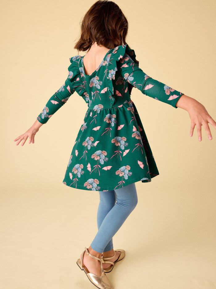 Ruffle Shoulder Ballet Dress