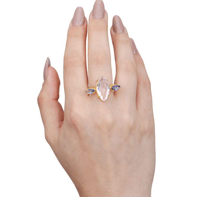 Saca Drop Stone Ring