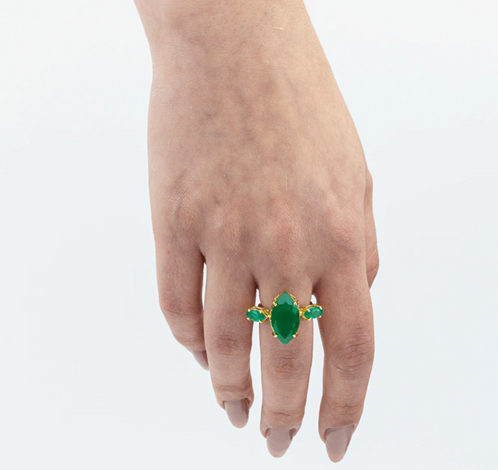 Saca Drop Stone Ring