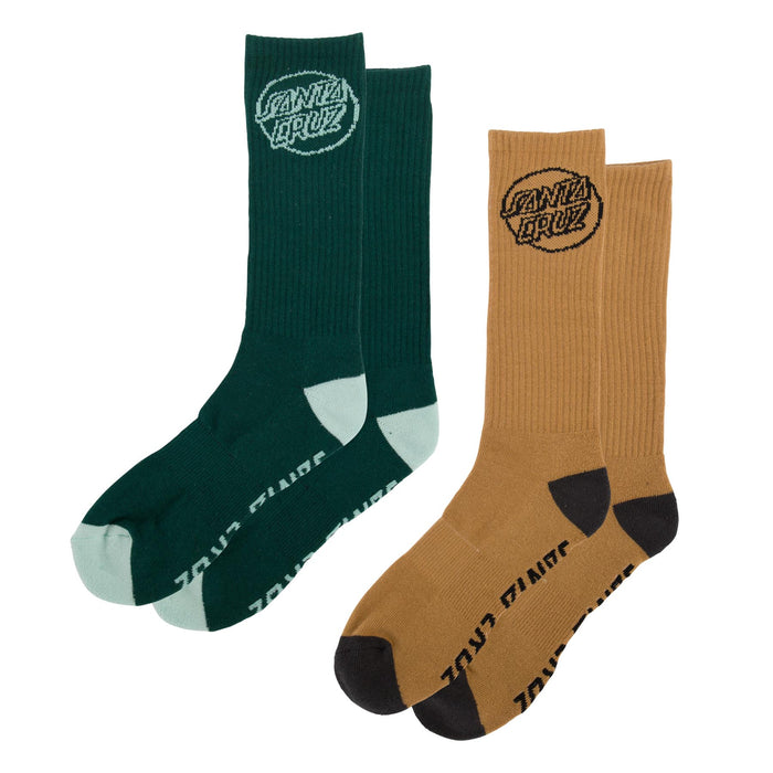 SANTA CRUZ OPUS STRIP CREW SOCKS (2 PAIRS)
