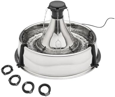 Scratch and Rust Resistant Automatic Water Dispenser for Pets- Filters Included Dog Bowls & Feeders Pet Clever