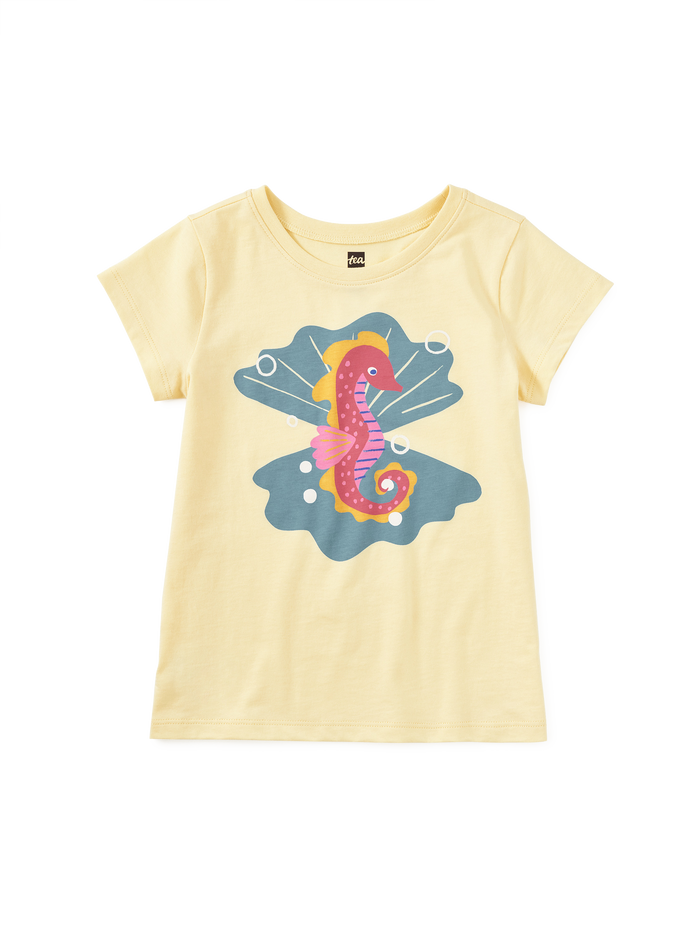 Seahorse And Pearls Graphic Tee