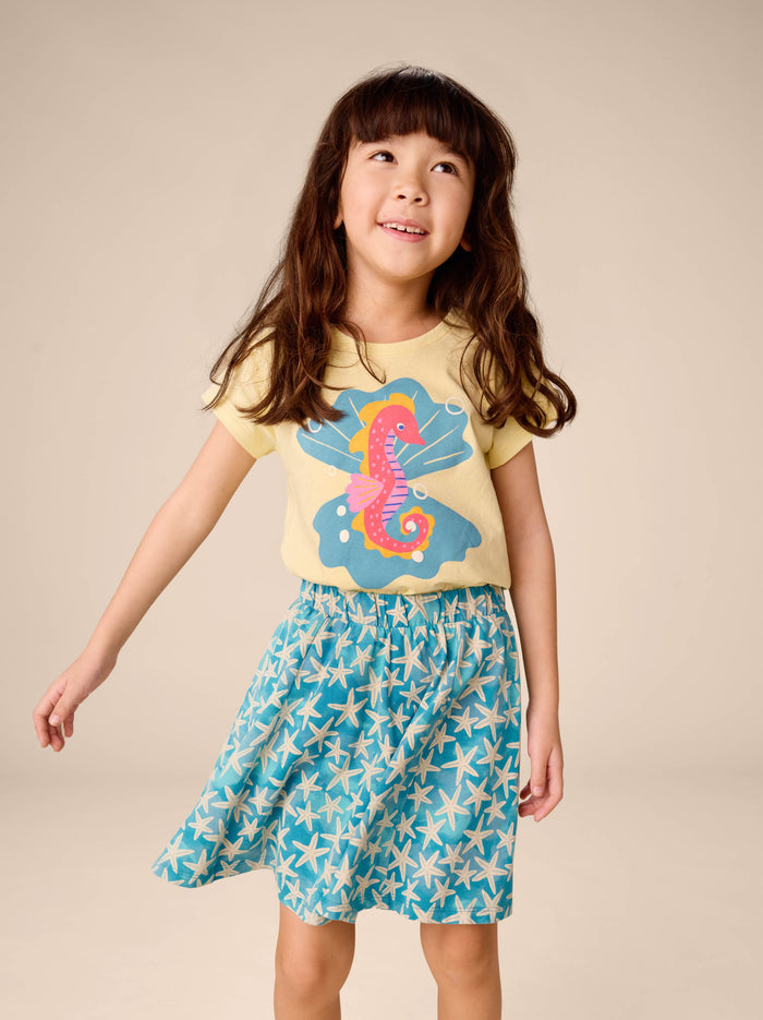Seahorse And Pearls Graphic Tee