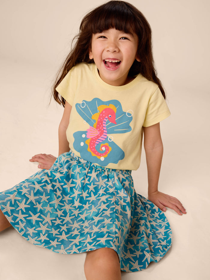 Seahorse And Pearls Graphic Tee