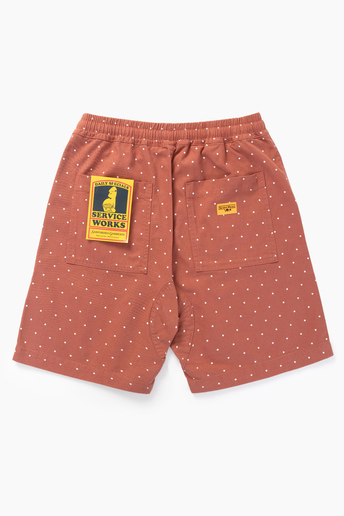 Service Works - Polka Dot Chef Shorts - Clay
