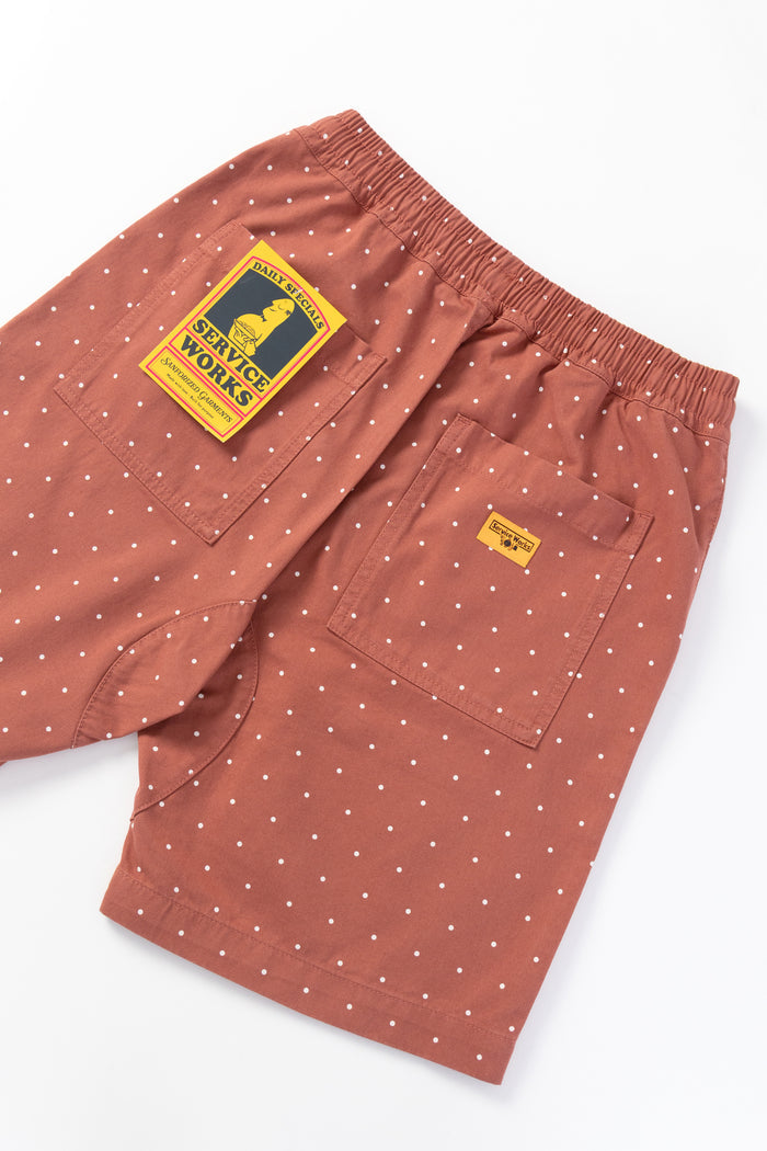 Service Works - Polka Dot Chef Shorts - Clay