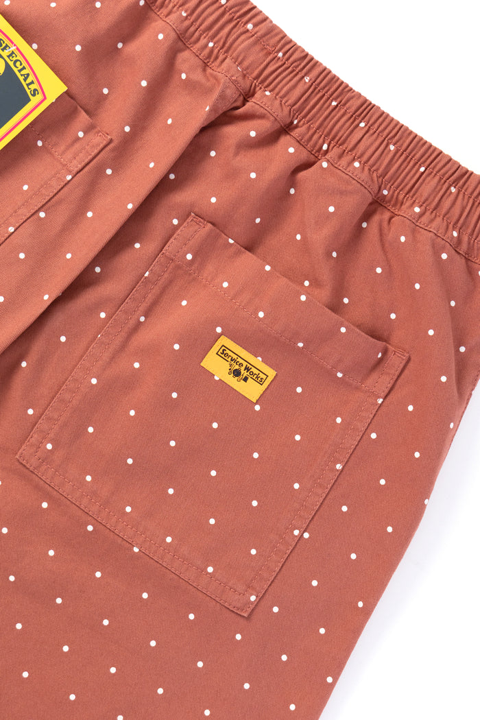 Service Works - Polka Dot Chef Shorts - Clay