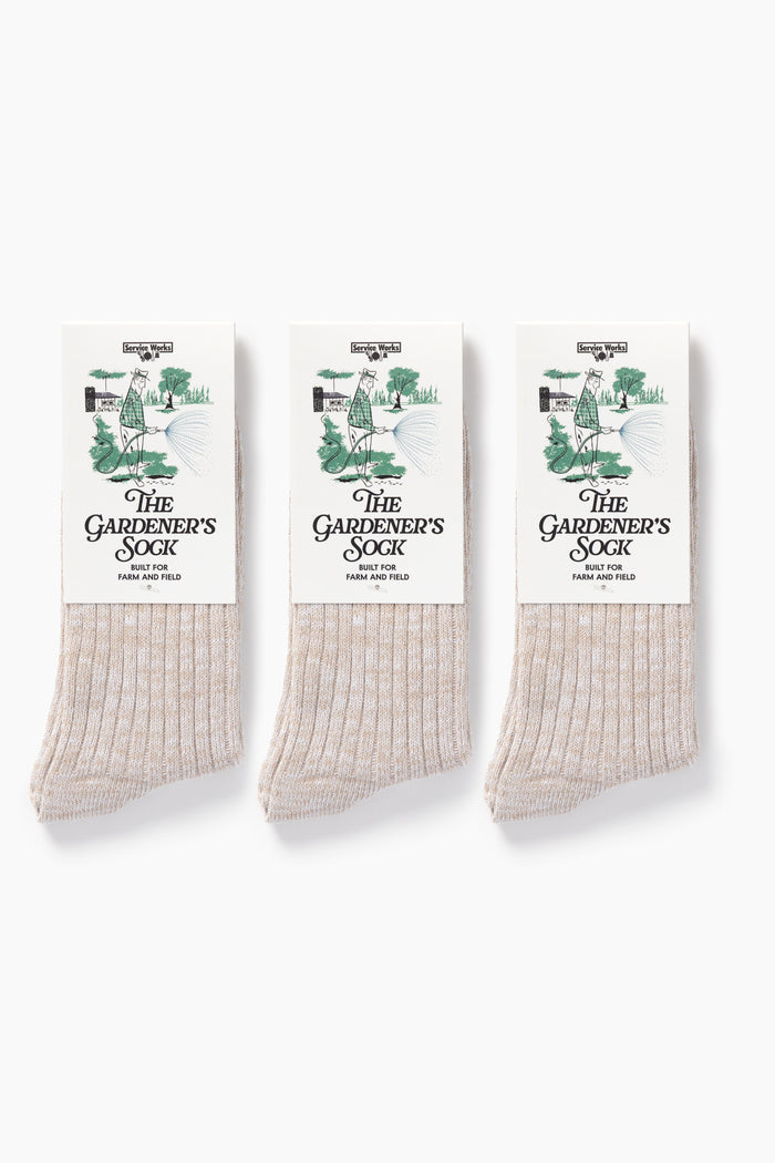 Service Works - The Gardener's Sock - Beige Three Pack