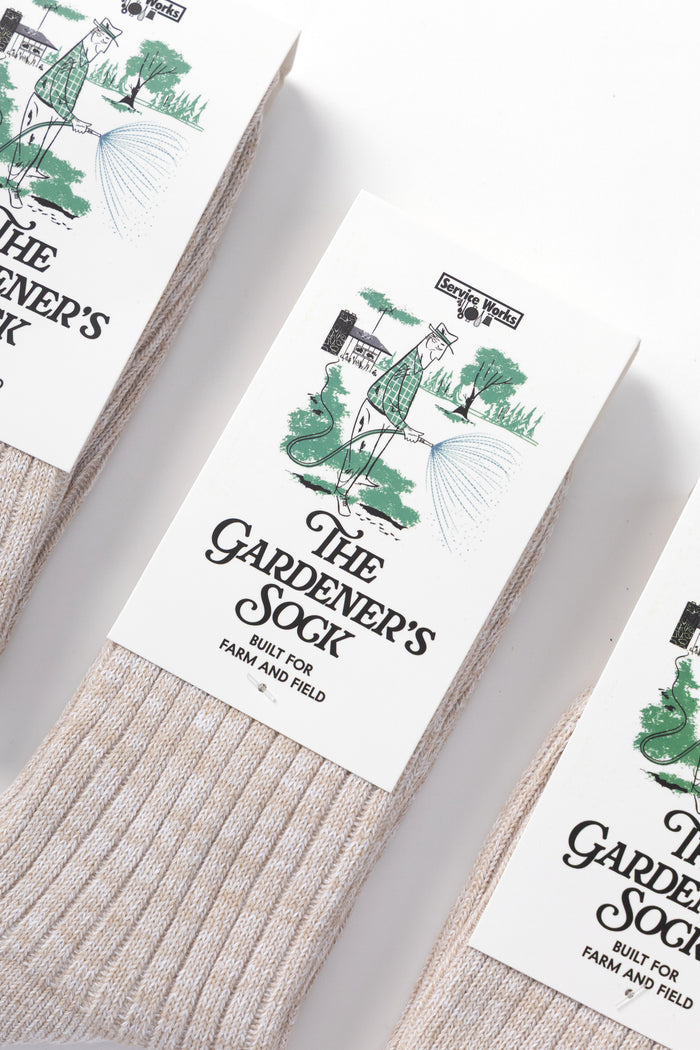 Service Works - The Gardener's Sock - Beige Three Pack