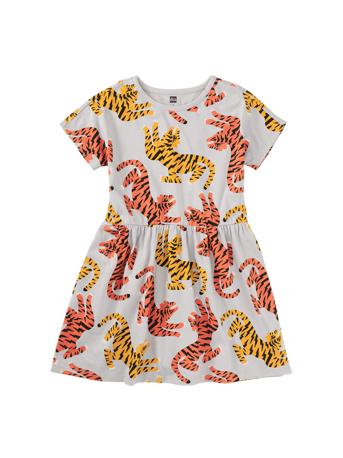 Short Sleeve Twirl Dress