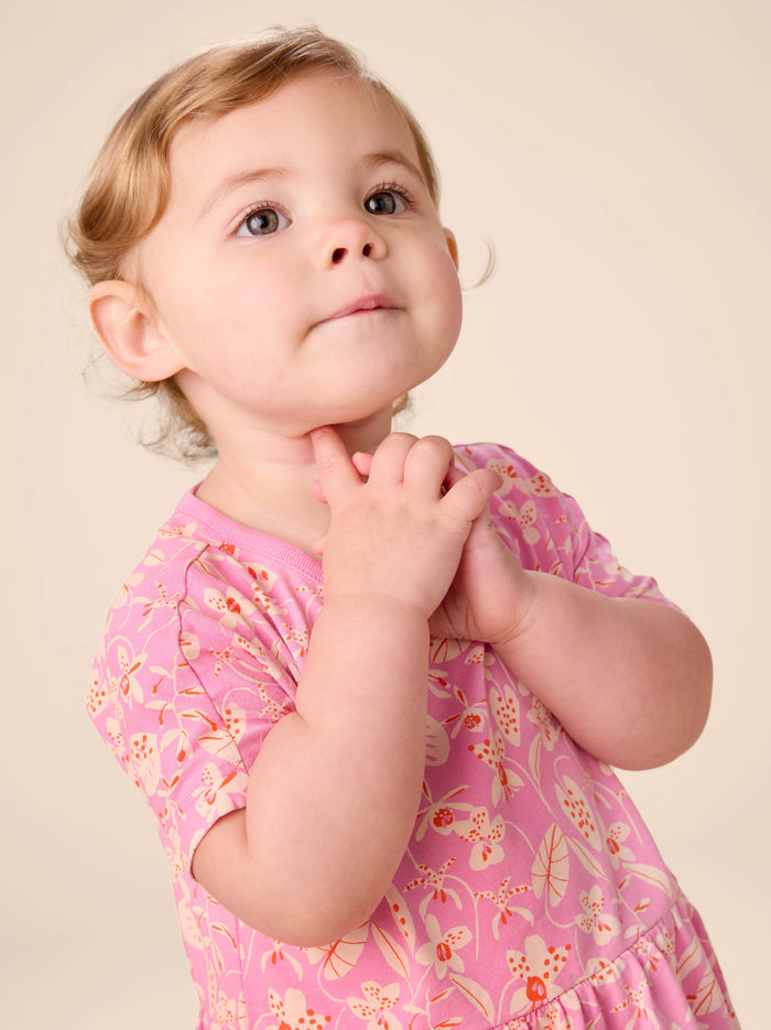 Short Sleeve Twirl Dress