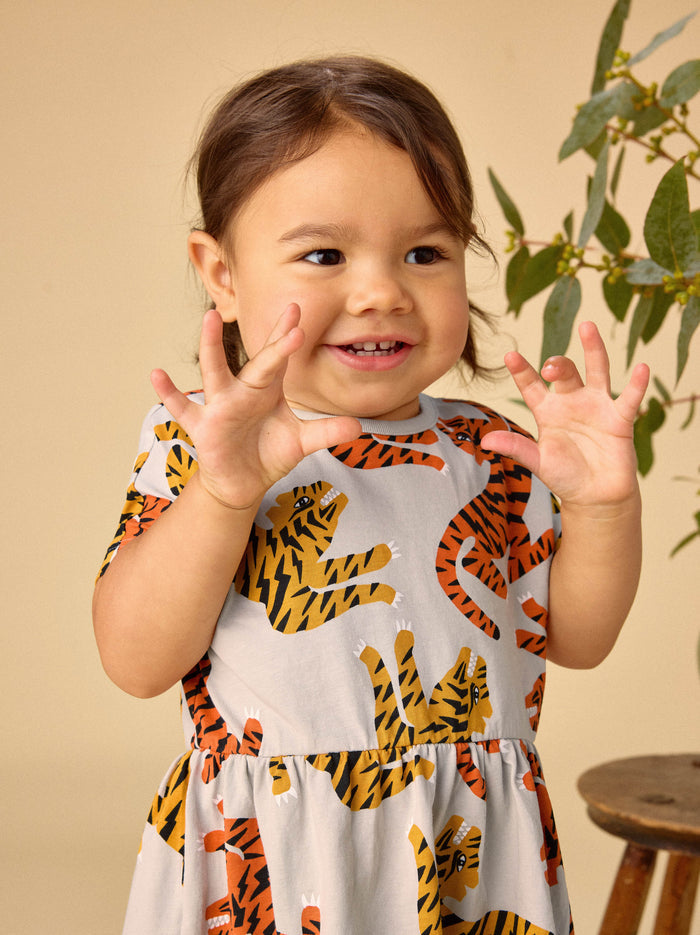 Short Sleeve Twirl Dress
