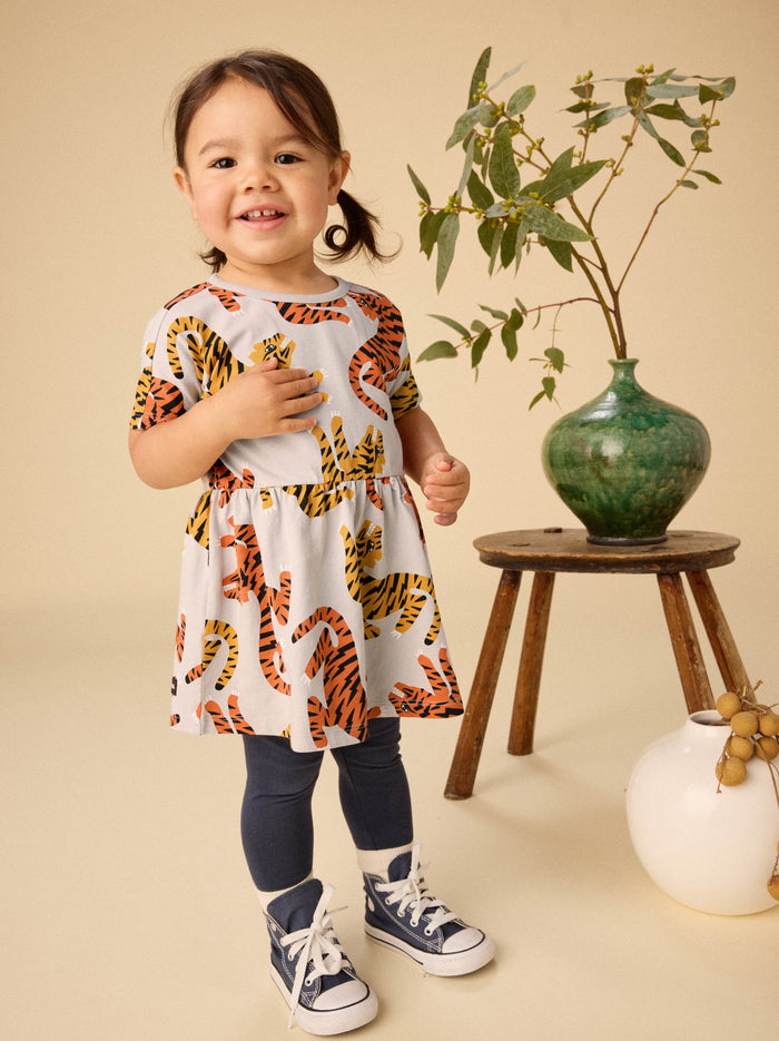 Short Sleeve Twirl Dress