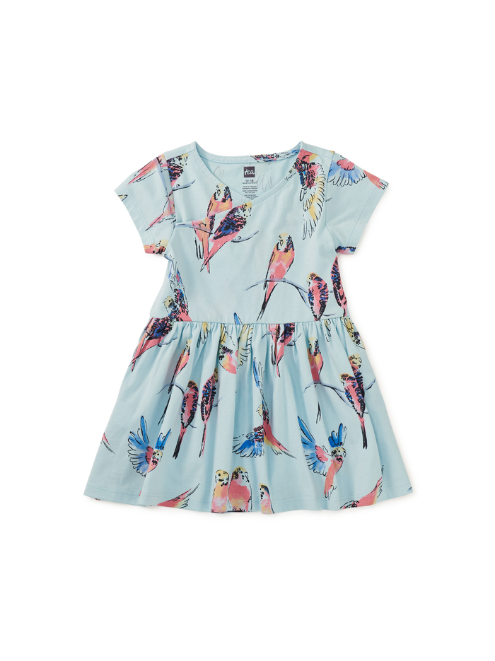 Short Sleeve Wrap Neck Dress