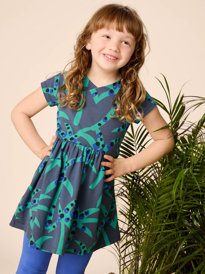 Short Sleeve Wrap Neck Dress