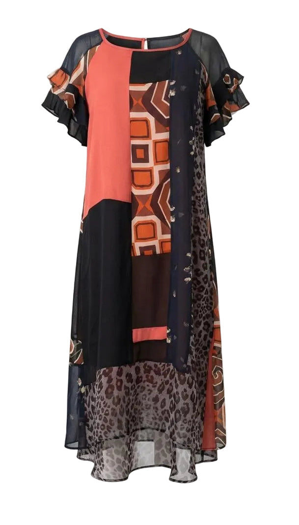 Silk Chiffon and Print Chiffon Tunic