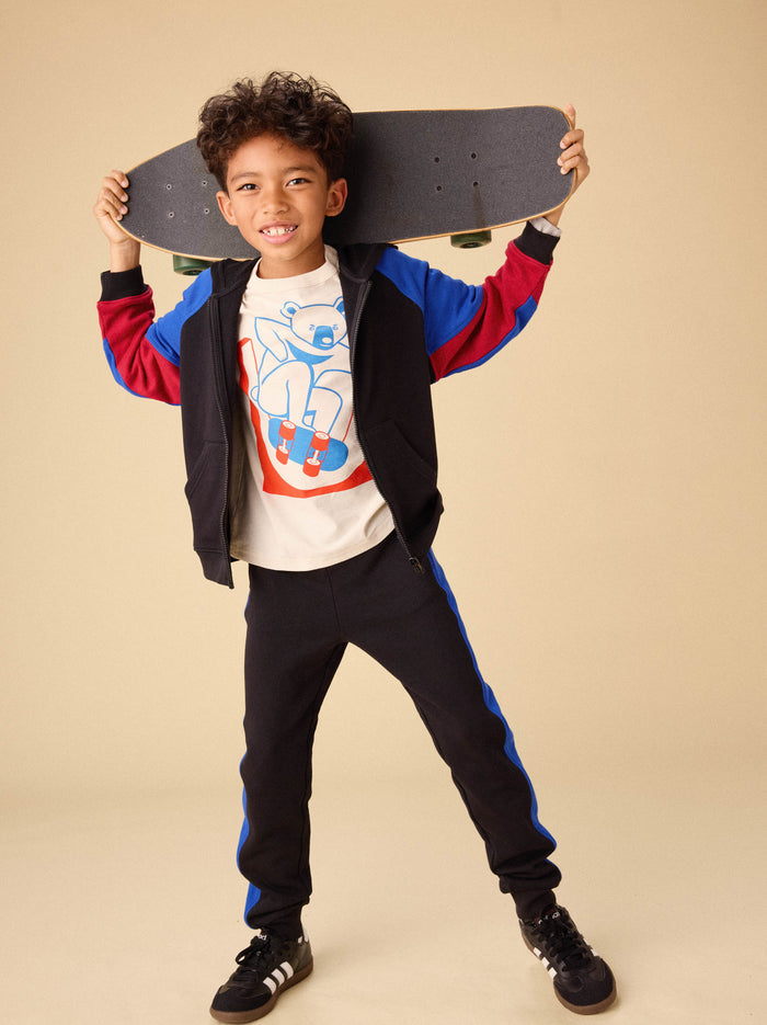 Skater Moon Bear Layered Tee