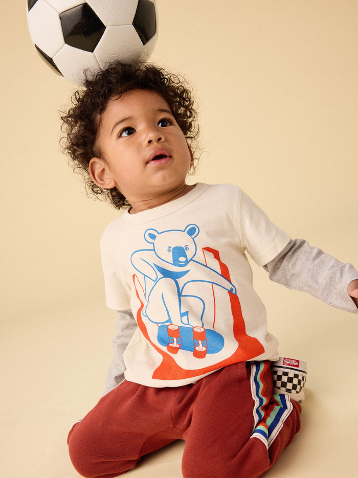 Skater Moon Bear Layered Tee