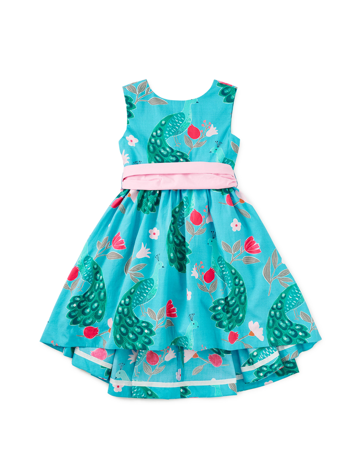 Sleeveless Hi-Lo Sash Dress