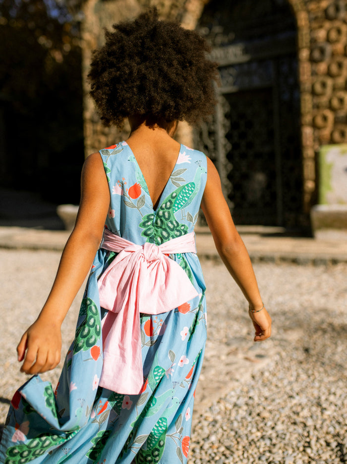 Sleeveless Hi-Lo Sash Dress