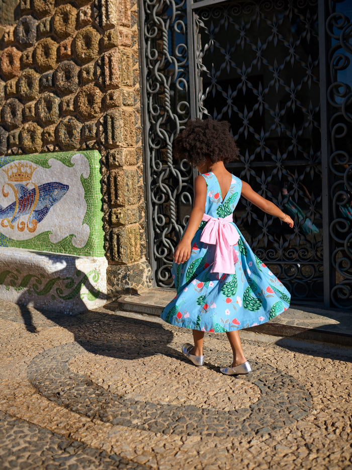 Sleeveless Hi-Lo Sash Dress