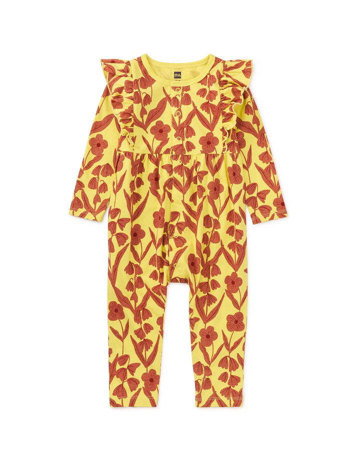 Snap Front Ruffle Baby Romper