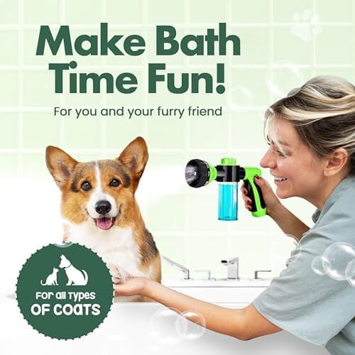Soap & Shampoo Dispenser for Pet Wash and Garden Hose Sprayer Nozzle by Girl With The Dogs Dog Hair Trimmers Pet Clever