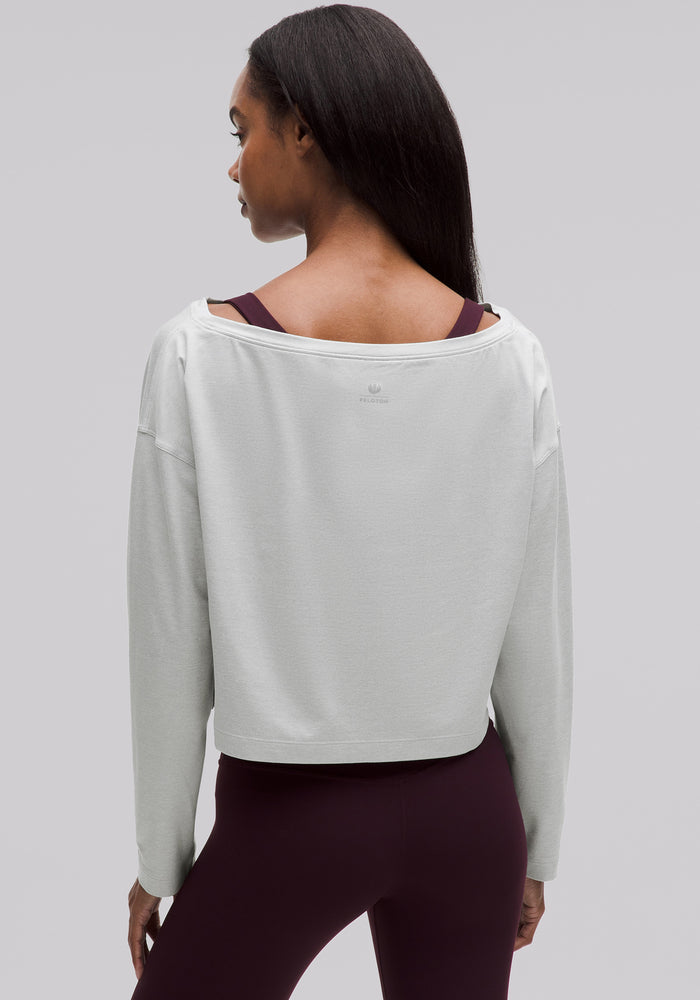 Softy Suedey Relaxed Boatneck Long-Sleeve Shirt
