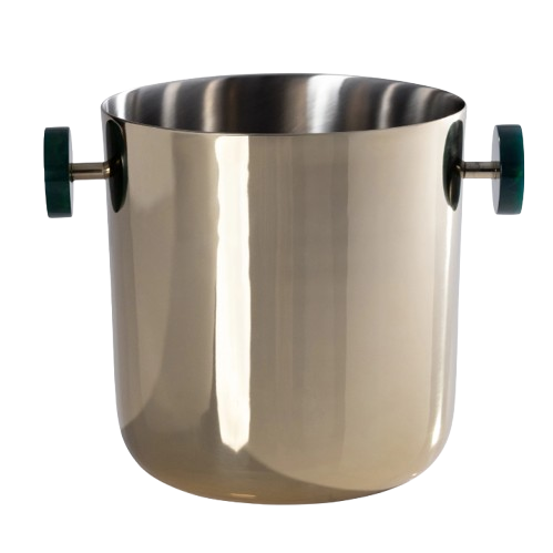 Spiga Ice Bucket and Tongs - Green