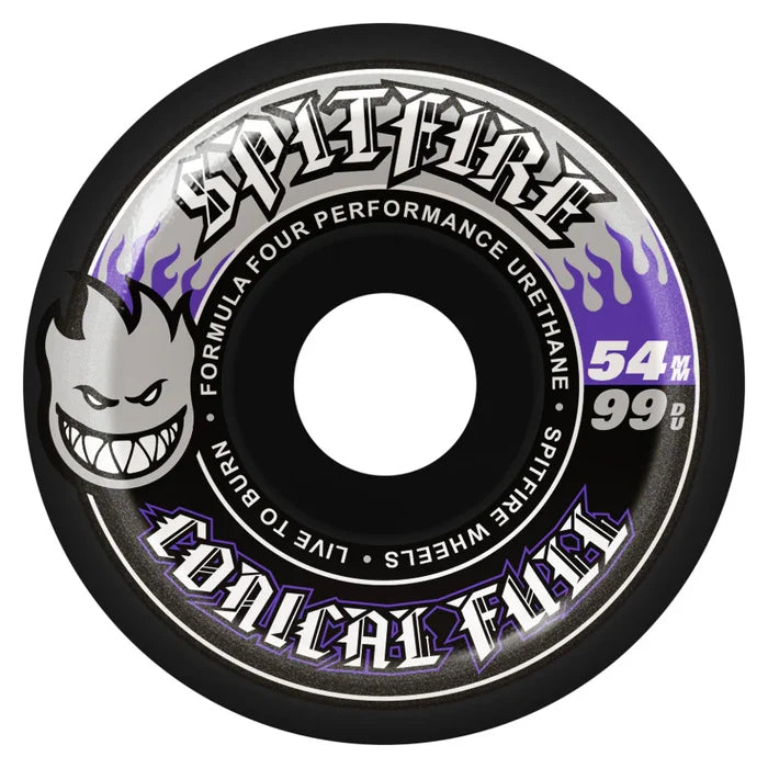 SPITFIRE F4 CONICAL FULL BLACK WHEELS (54MM / 99D)