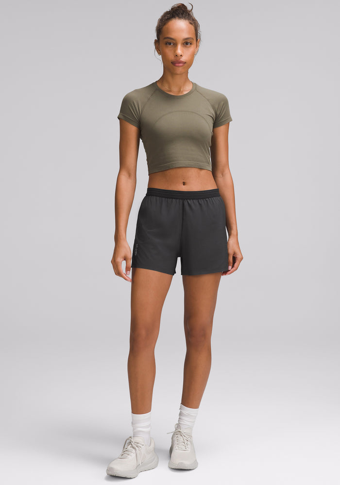 Split-Hem High-Rise Running Short 3"