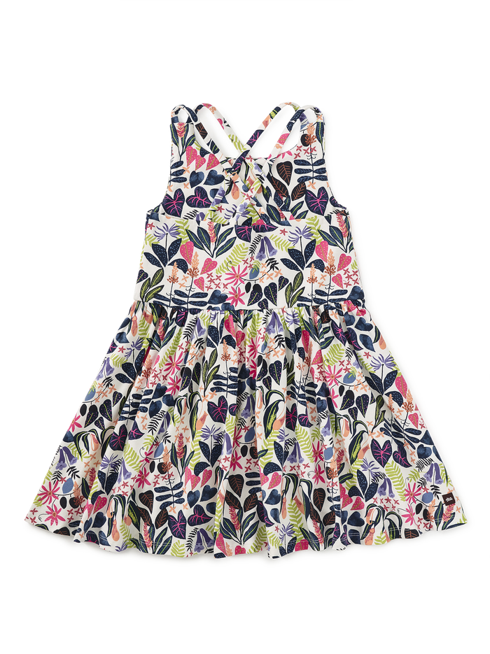 Strappy Back Skirted Dress
