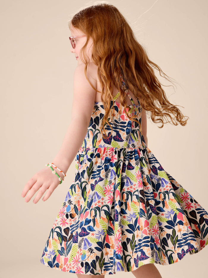Strappy Back Skirted Dress