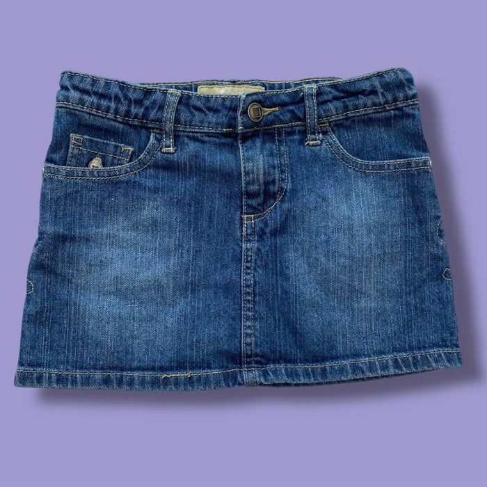 Tag Denim Skirt 7-8Y