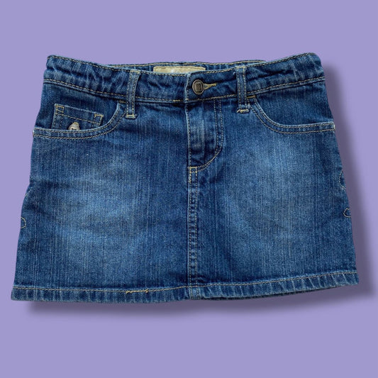 Tag Denim Skirt 7-8Y