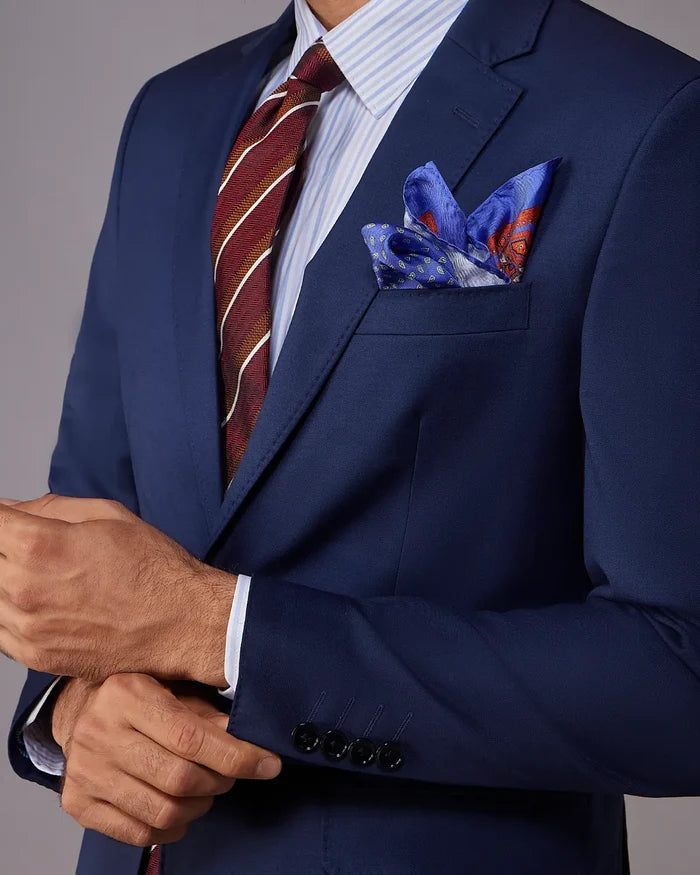 The Exquisite Blended Wool Suit - Navy