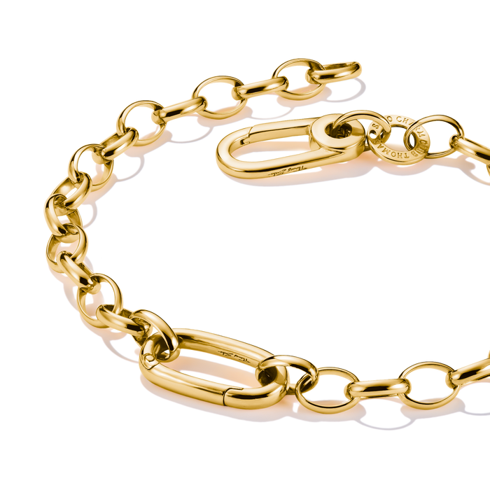 THOMAS SABO Charm bracelet with Connect link Gold