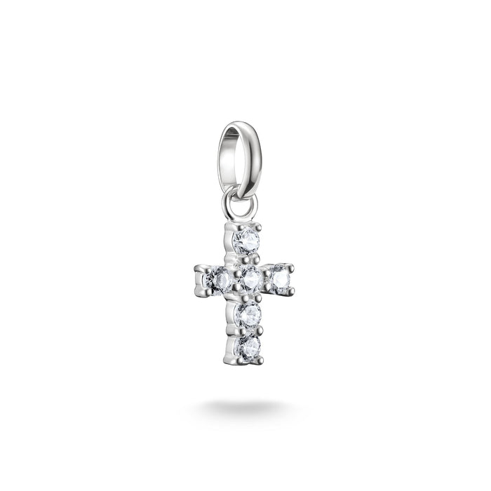THOMAS SABO Connect Charm cross with white stones