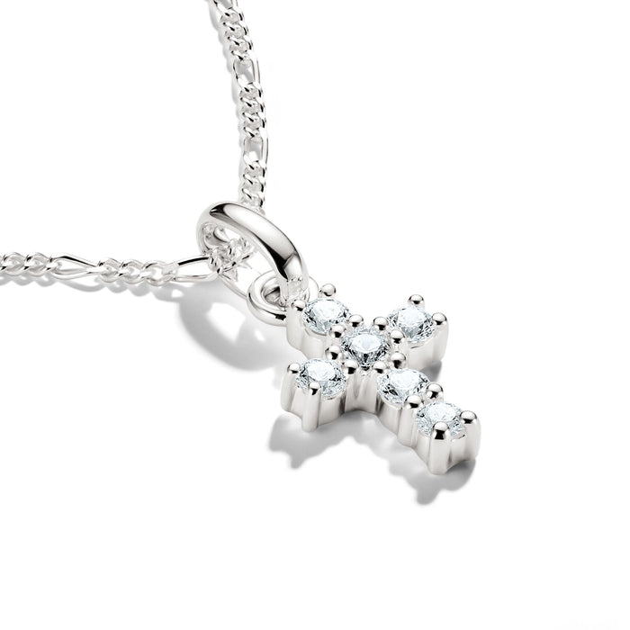 THOMAS SABO Connect Charm cross with white stones