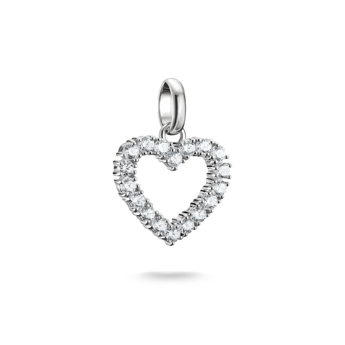THOMAS SABO Connect Charm heart with white stones